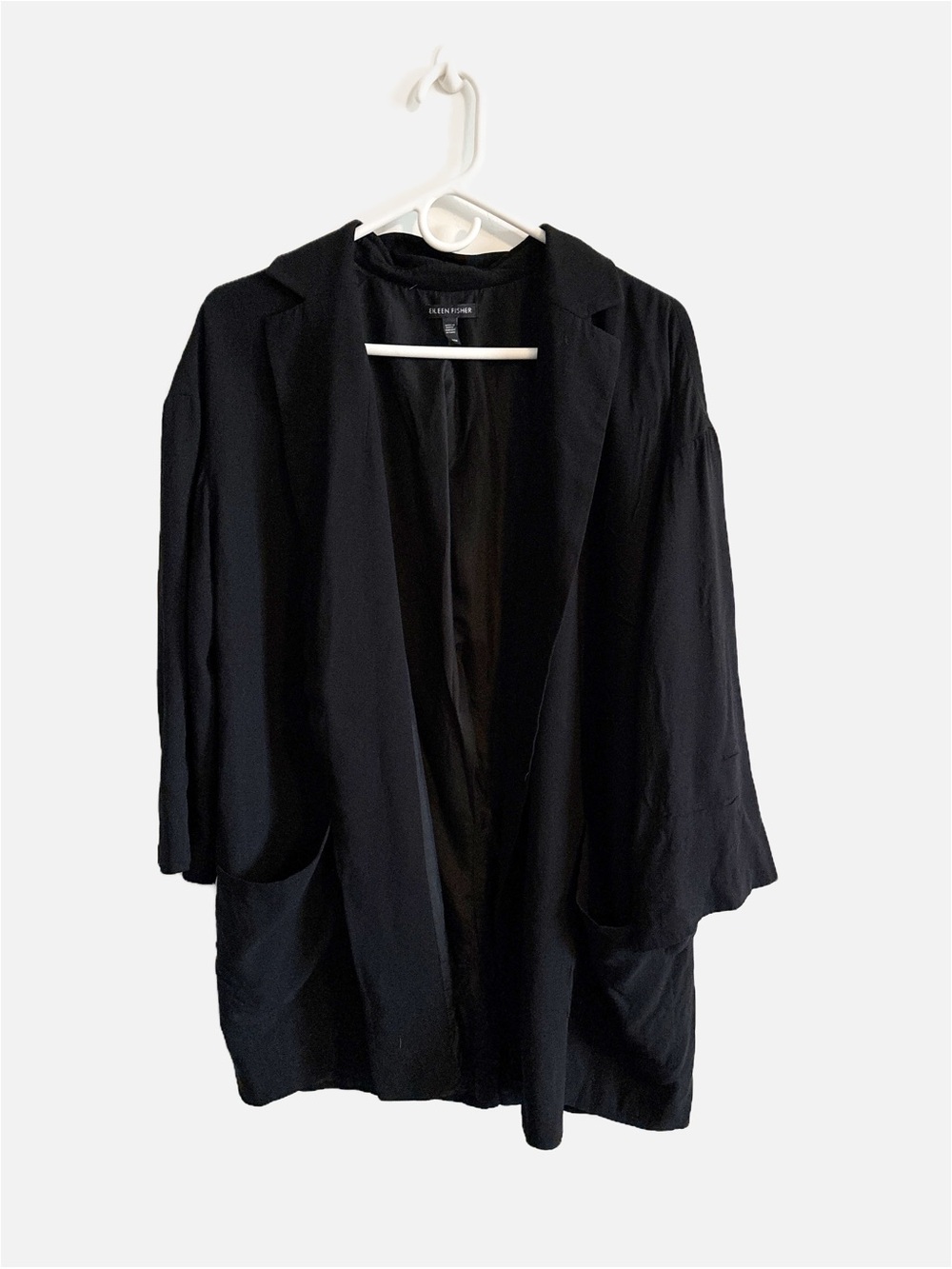 Eileen Fisher Women's Open Front Silk Blazer Jacket